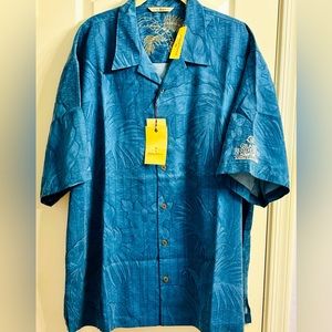 NWT Tommy Bahama Mens Hawaiian Floral Marriott Kauai Lagoons SS Button Shirt XL